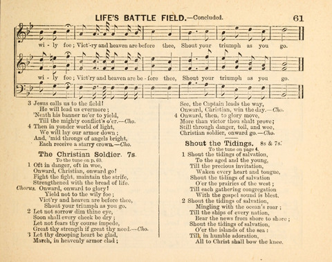 Twilight Zephyrs: a new collection of hymns and tunes for Sunday schools, missionary meetings, anniversaries, temperance meetings and the social circle page 61