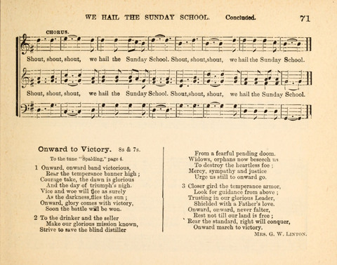 Twilight Zephyrs: a new collection of hymns and tunes for Sunday schools, missionary meetings, anniversaries, temperance meetings and the social circle page 71