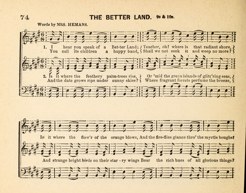 Twilight Zephyrs: a new collection of hymns and tunes for Sunday schools, missionary meetings, anniversaries, temperance meetings and the social circle page 74