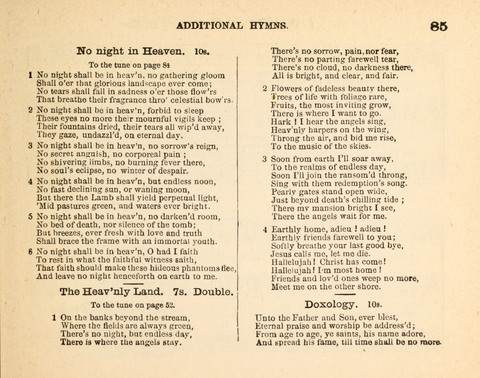 Twilight Zephyrs: a new collection of hymns and tunes for Sunday schools, missionary meetings, anniversaries, temperance meetings and the social circle page 85