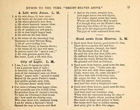 Twilight Zephyrs: a new collection of hymns and tunes for Sunday schools, missionary meetings, anniversaries, temperance meetings and the social circle page 9