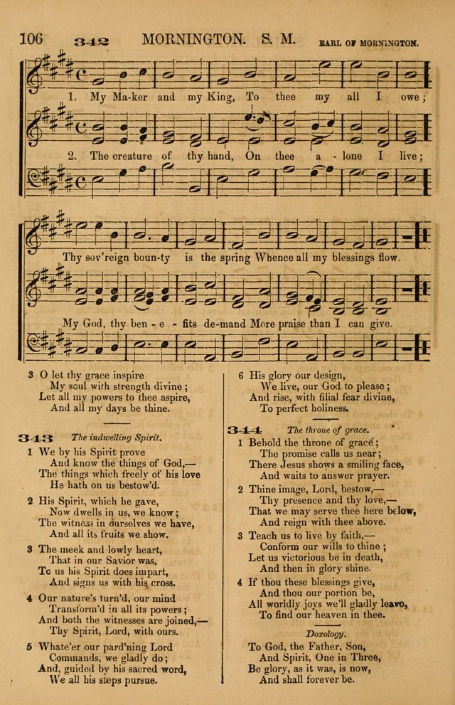 The Tribute of Praise: a collection of hymns and tunes for public and social worship, and for use in the family circle page 106