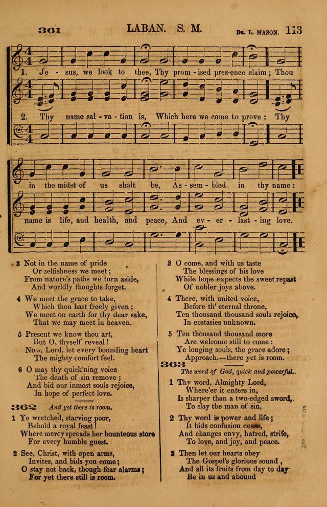 The Tribute of Praise: a collection of hymns and tunes for public and social worship, and for use in the family circle page 113