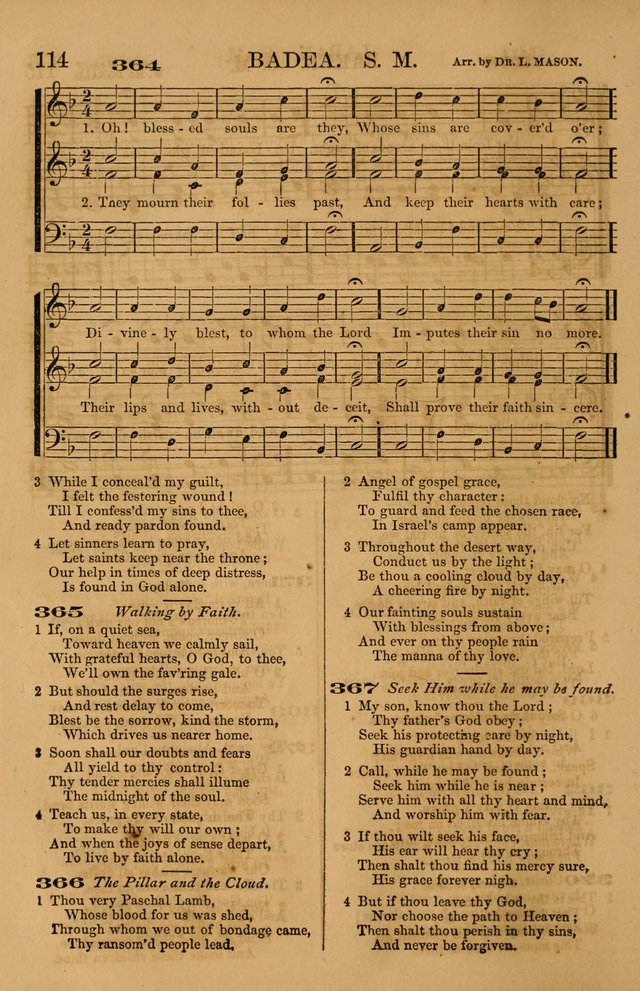 The Tribute of Praise: a collection of hymns and tunes for public and social worship, and for use in the family circle page 114