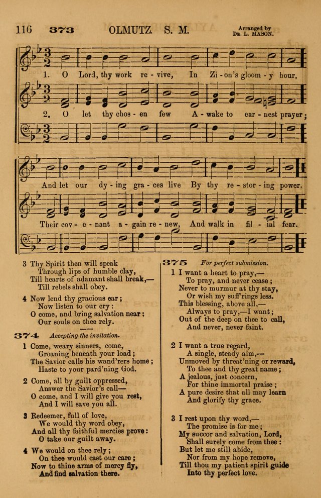 The Tribute of Praise: a collection of hymns and tunes for public and social worship, and for use in the family circle page 116