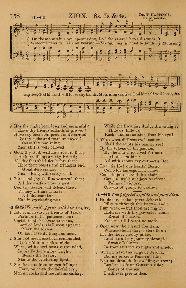 The Tribute of Praise: a collection of hymns and tunes for public and social worship, and for use in the family circle page 158