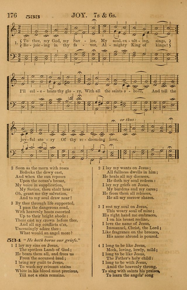 The Tribute of Praise: a collection of hymns and tunes for public and social worship, and for use in the family circle page 176