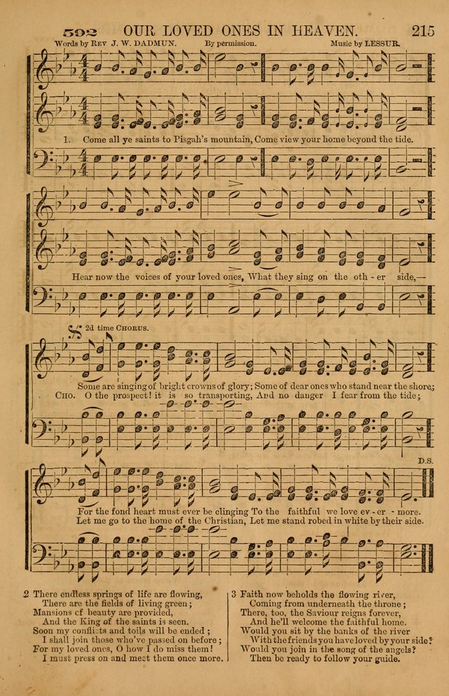 The Tribute of Praise: a collection of hymns and tunes for public and social worship, and for use in the family circle page 215