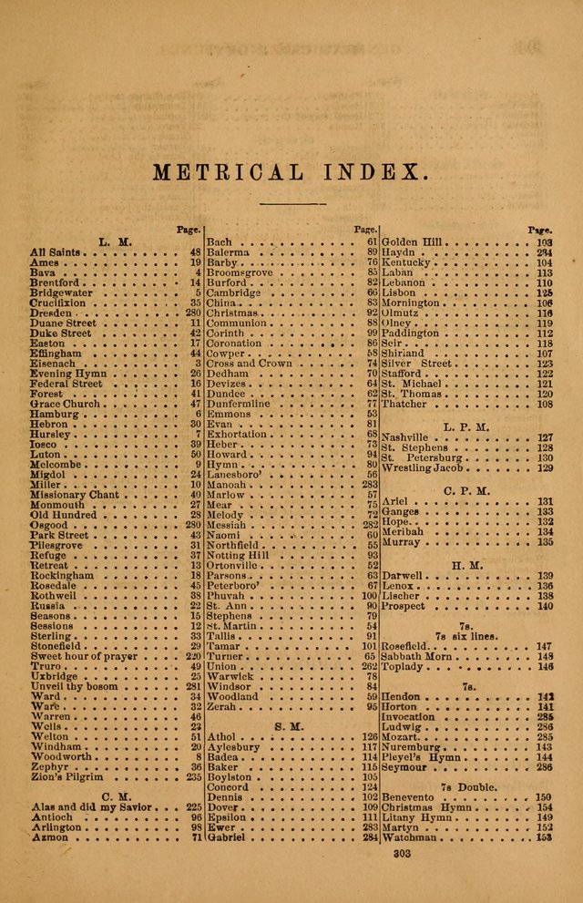 The Tribute of Praise: a collection of hymns and tunes for public and social worship, and for use in the family circle page 303