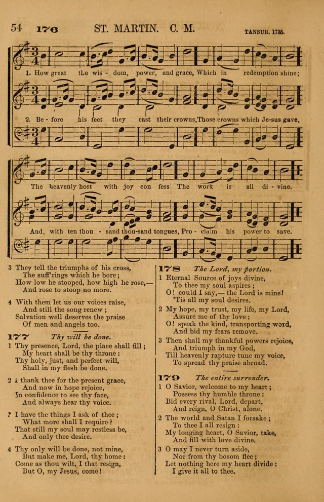 The Tribute of Praise: a collection of hymns and tunes for public and social worship, and for use in the family circle page 54