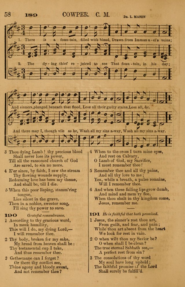 The Tribute of Praise: a collection of hymns and tunes for public and social worship, and for use in the family circle page 58