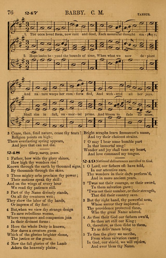 The Tribute of Praise: a collection of hymns and tunes for public and social worship, and for use in the family circle page 76