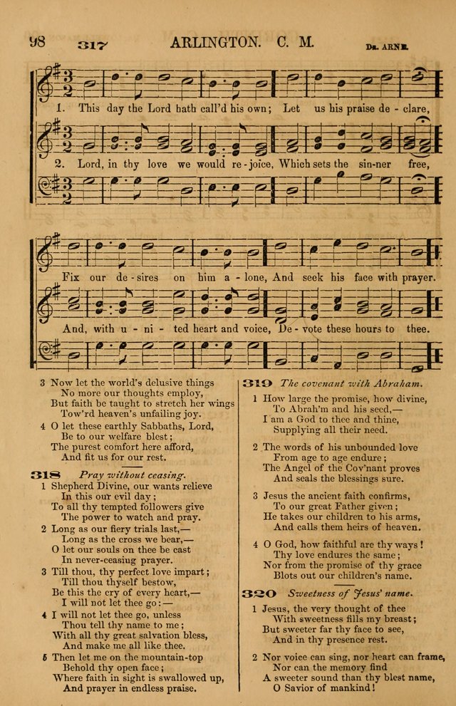 The Tribute of Praise: a collection of hymns and tunes for public and social worship, and for use in the family circle page 98