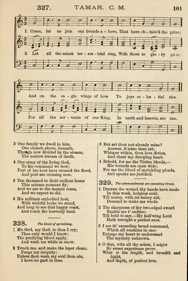 The Tribute of Praise: a collection of hymns and tunes for public and social worship, and for the use in the family circle and Sabbath school page 101