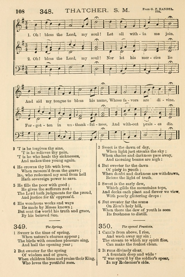 The Tribute of Praise: a collection of hymns and tunes for public and social worship, and for the use in the family circle and Sabbath school page 108