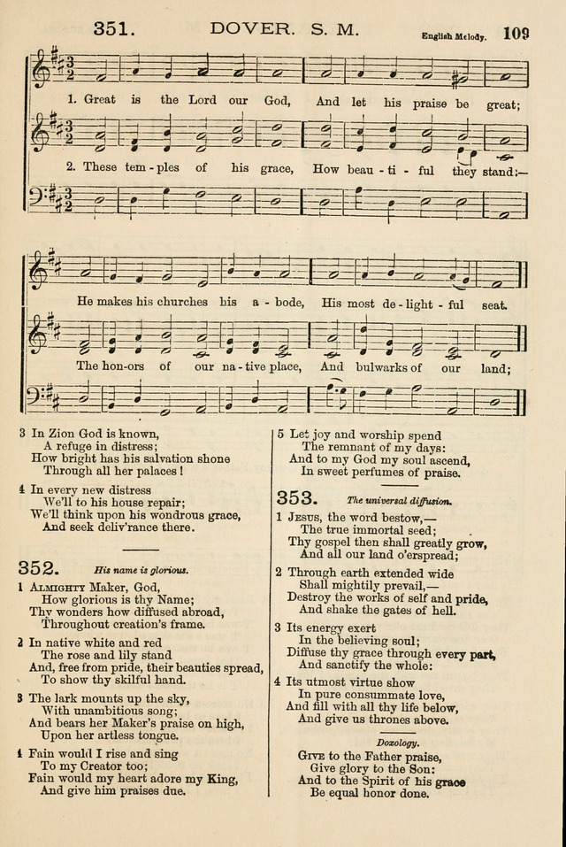 The Tribute of Praise: a collection of hymns and tunes for public and social worship, and for the use in the family circle and Sabbath school page 109