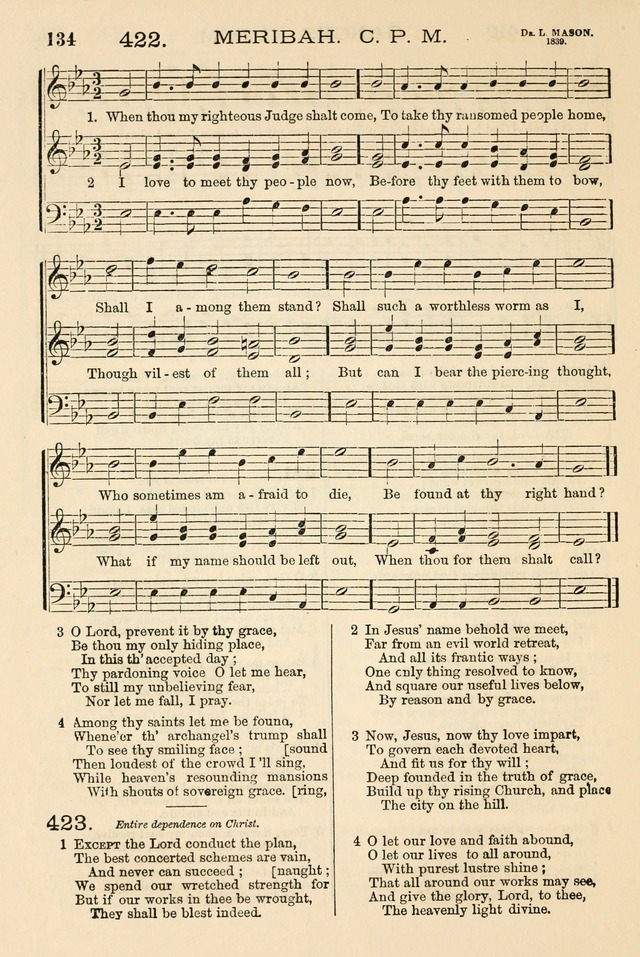 The Tribute of Praise: a collection of hymns and tunes for public and social worship, and for the use in the family circle and Sabbath school page 134