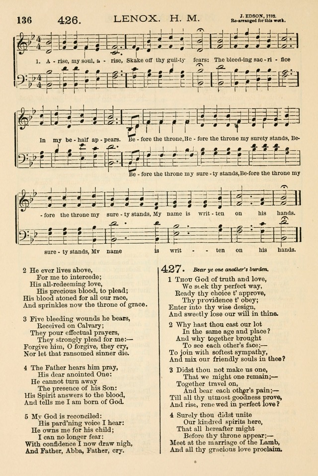 The Tribute of Praise: a collection of hymns and tunes for public and social worship, and for the use in the family circle and Sabbath school page 136