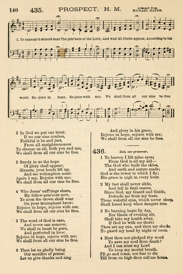 The Tribute of Praise: a collection of hymns and tunes for public and social worship, and for the use in the family circle and Sabbath school page 140