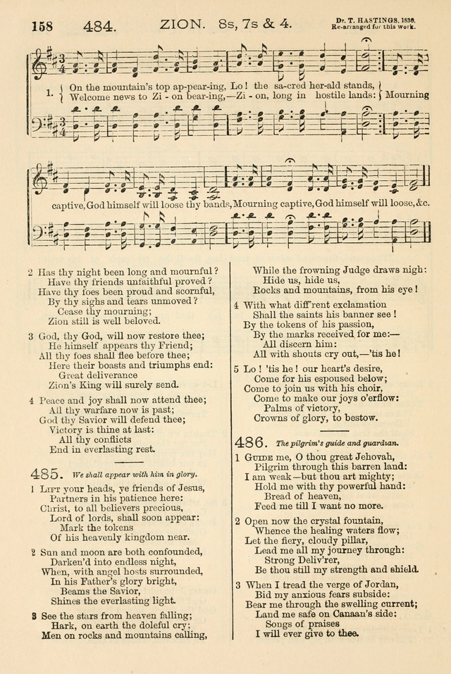 The Tribute of Praise: a collection of hymns and tunes for public and social worship, and for the use in the family circle and Sabbath school page 158