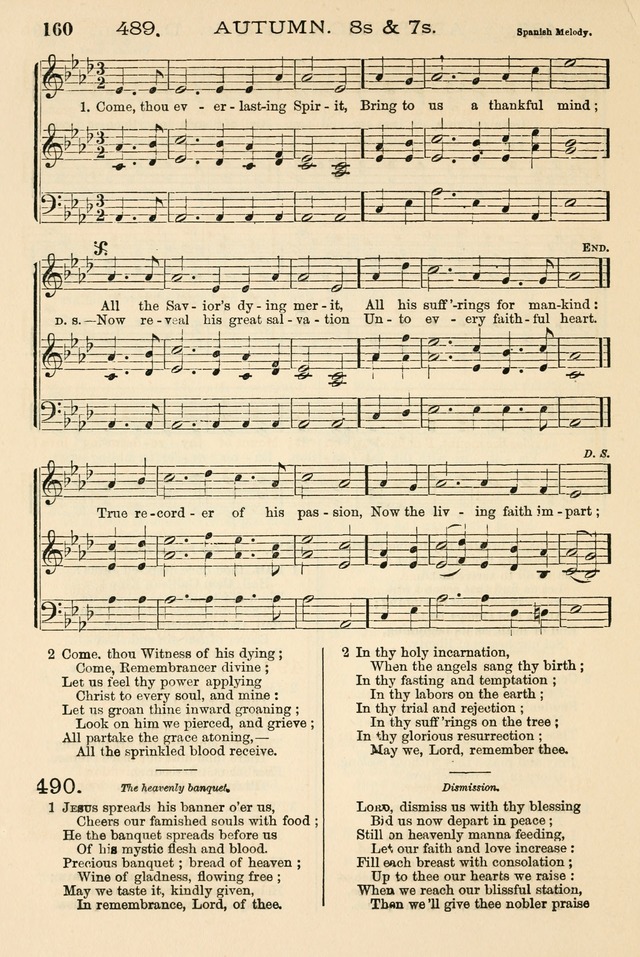 The Tribute of Praise: a collection of hymns and tunes for public and social worship, and for the use in the family circle and Sabbath school page 160