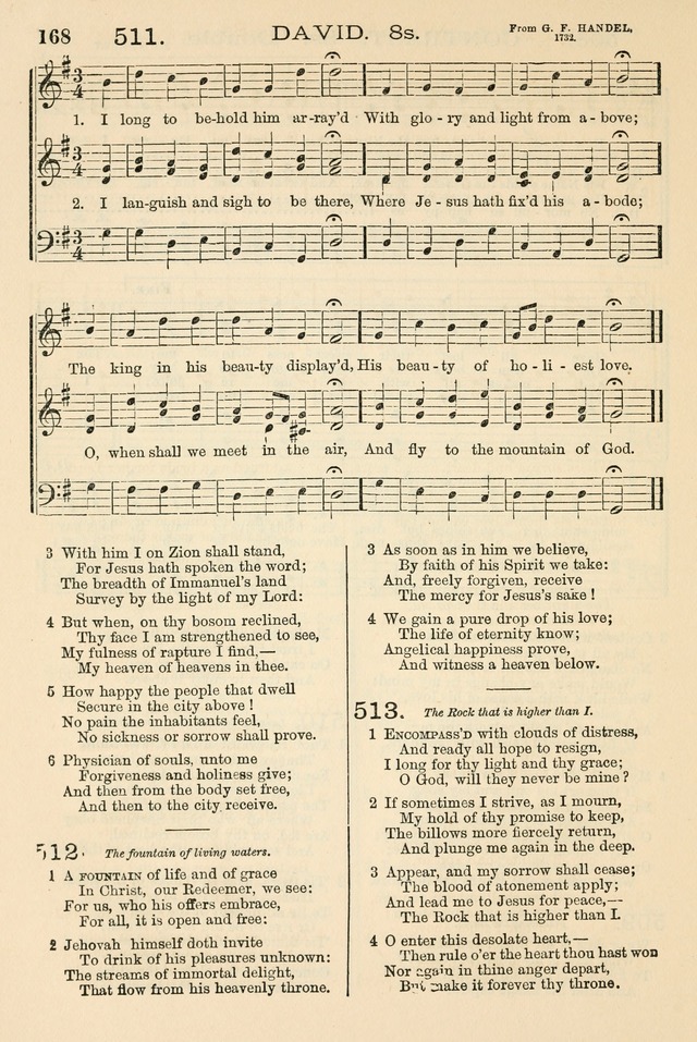 The Tribute of Praise: a collection of hymns and tunes for public and social worship, and for the use in the family circle and Sabbath school page 168