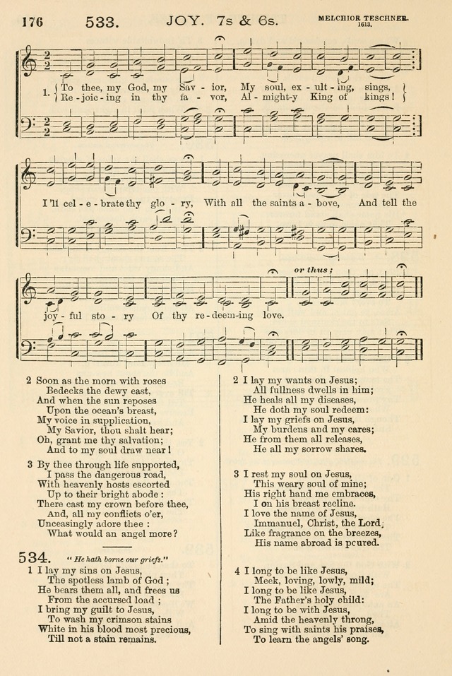 The Tribute of Praise: a collection of hymns and tunes for public and social worship, and for the use in the family circle and Sabbath school page 176