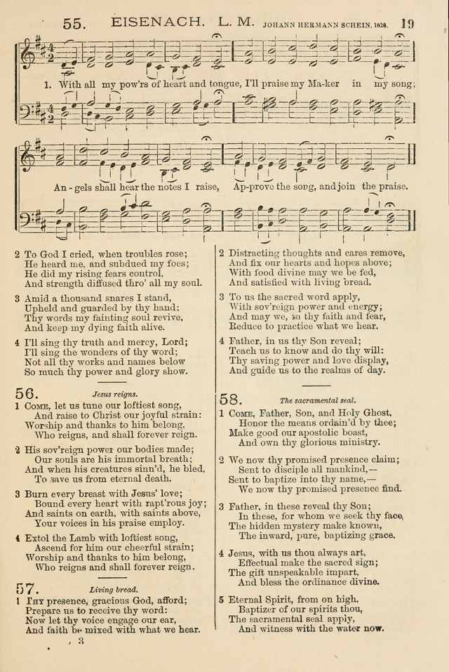 The Tribute of Praise: a collection of hymns and tunes for public and social worship, and for the use in the family circle and Sabbath school page 19