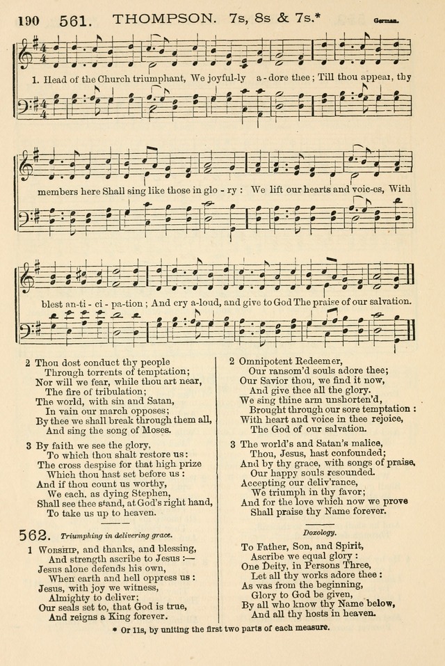 The Tribute of Praise: a collection of hymns and tunes for public and social worship, and for the use in the family circle and Sabbath school page 190