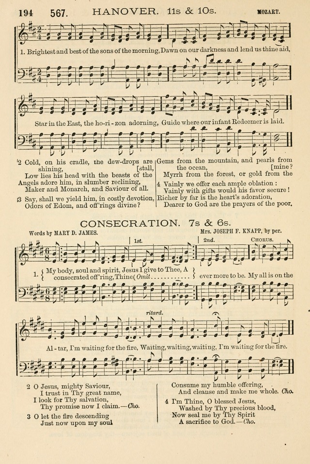 The Tribute of Praise: a collection of hymns and tunes for public and social worship, and for the use in the family circle and Sabbath school page 194