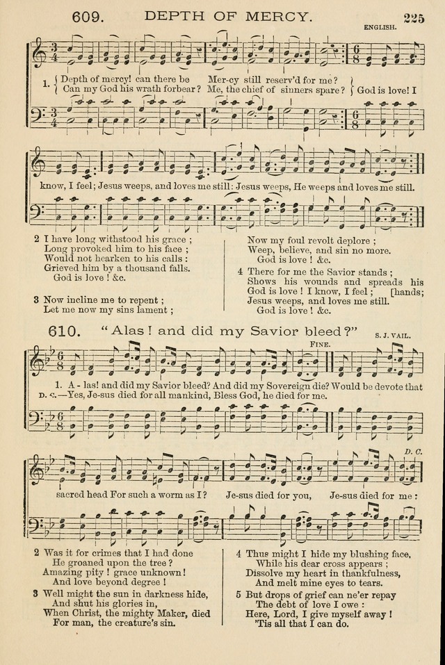 The Tribute of Praise: a collection of hymns and tunes for public and social worship, and for the use in the family circle and Sabbath school page 225