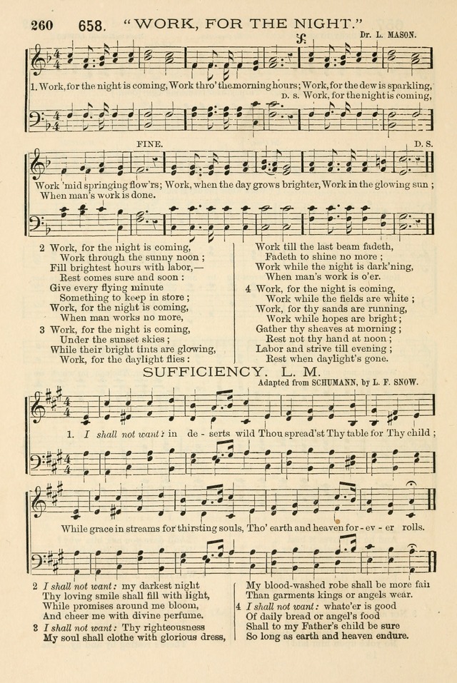 The Tribute of Praise: a collection of hymns and tunes for public and social worship, and for the use in the family circle and Sabbath school page 260