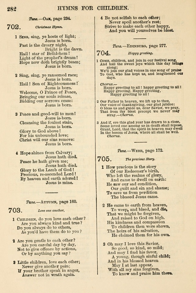 The Tribute of Praise: a collection of hymns and tunes for public and social worship, and for the use in the family circle and Sabbath school page 282