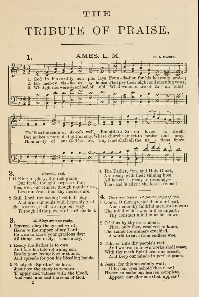 The Tribute of Praise: a collection of hymns and tunes for public and social worship, and for the use in the family circle and Sabbath school page 3