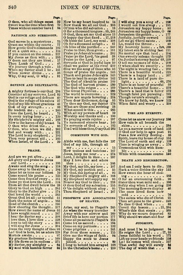 The Tribute of Praise: a collection of hymns and tunes for public and social worship, and for the use in the family circle and Sabbath school page 340