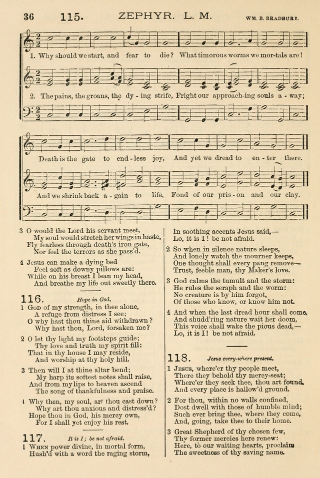 The Tribute of Praise: a collection of hymns and tunes for public and social worship, and for the use in the family circle and Sabbath school page 36