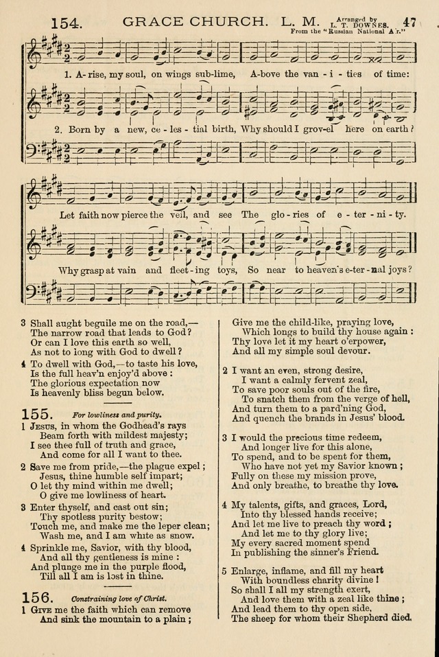 The Tribute of Praise: a collection of hymns and tunes for public and social worship, and for the use in the family circle and Sabbath school page 47