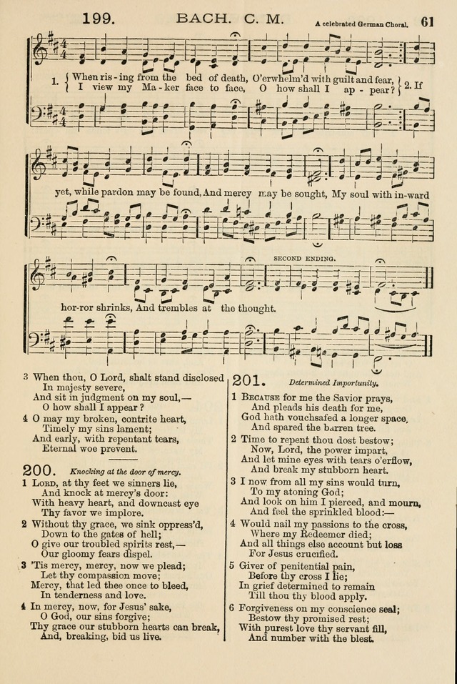 The Tribute of Praise: a collection of hymns and tunes for public and social worship, and for the use in the family circle and Sabbath school page 61