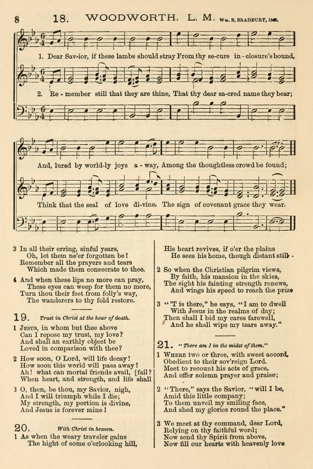 The Tribute of Praise: a collection of hymns and tunes for public and social worship, and for the use in the family circle and Sabbath school page 8