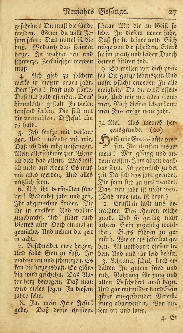 Ein Unpartheyisches Gesang-Buch: enthaltend geistreiche Lieder und Psalmen, zum allgemeinen Gebrauch des wahren Gottesdienstes auf begehren der Brüderschaft der Menoniten Gemeinen...(2nd verb. aufl.) page 103