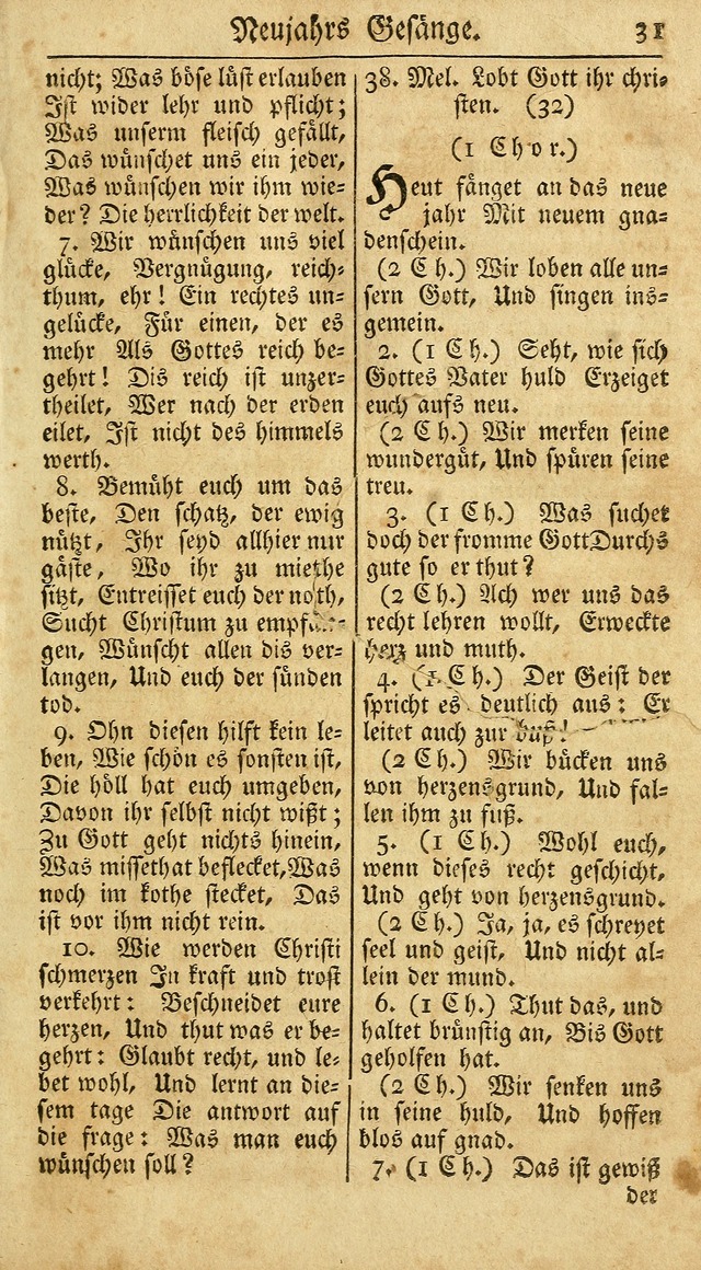 Ein Unpartheyisches Gesang-Buch: enthaltend geistreiche Lieder und Psalmen, zum allgemeinen Gebrauch des wahren Gottesdienstes auf begehren der Brüderschaft der Menoniten Gemeinen...(2nd verb. aufl.) page 107