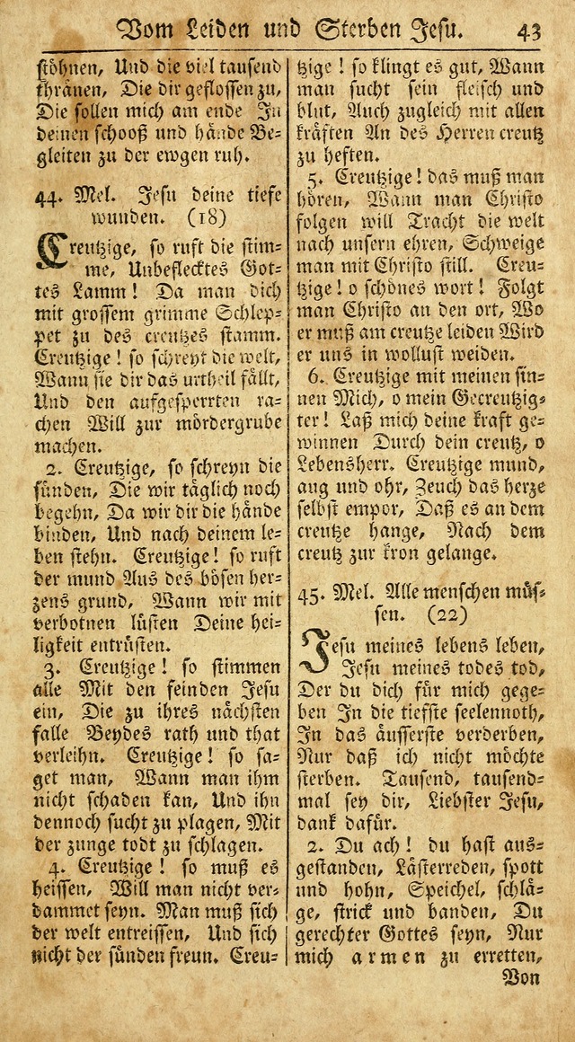 Ein Unpartheyisches Gesang-Buch: enthaltend geistreiche Lieder und Psalmen, zum allgemeinen Gebrauch des wahren Gottesdienstes auf begehren der Brüderschaft der Menoniten Gemeinen...(2nd verb. aufl.) page 119