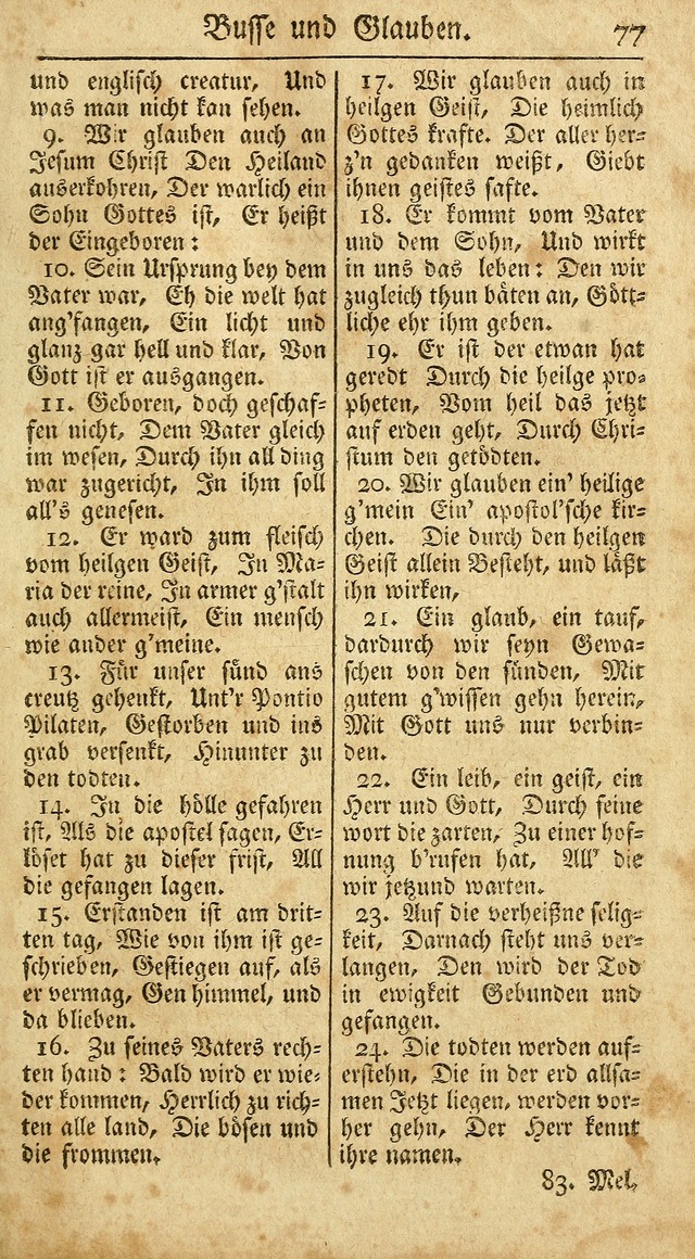 Ein Unpartheyisches Gesang-Buch: enthaltend geistreiche Lieder und Psalmen, zum allgemeinen Gebrauch des wahren Gottesdienstes auf begehren der Brüderschaft der Menoniten Gemeinen...(2nd verb. aufl.) page 149