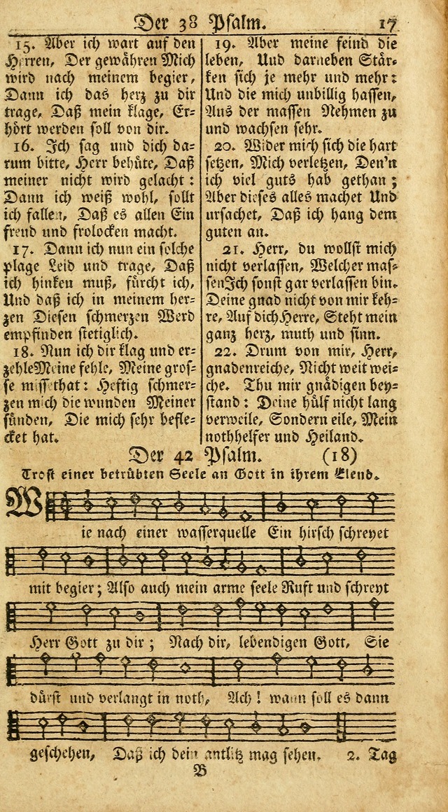 Ein Unpartheyisches Gesang-Buch: enthaltend geistreiche Lieder und Psalmen, zum allgemeinen Gebrauch des wahren Gottesdienstes auf begehren der Brüderschaft der Menoniten Gemeinen...(2nd verb. aufl.) page 15