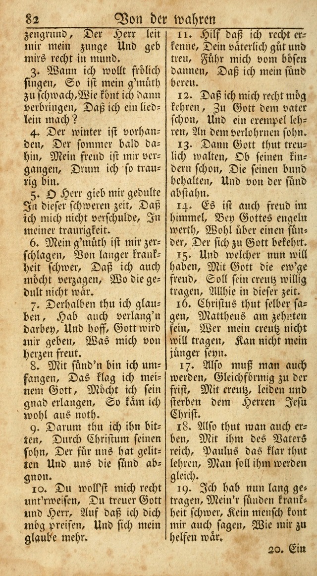 Ein Unpartheyisches Gesang-Buch: enthaltend geistreiche Lieder und Psalmen, zum allgemeinen Gebrauch des wahren Gottesdienstes auf begehren der Brüderschaft der Menoniten Gemeinen...(2nd verb. aufl.) page 154