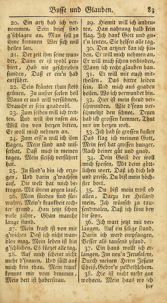 Ein Unpartheyisches Gesang-Buch: enthaltend geistreiche Lieder und Psalmen, zum allgemeinen Gebrauch des wahren Gottesdienstes auf begehren der Brüderschaft der Menoniten Gemeinen...(2nd verb. aufl.) page 155