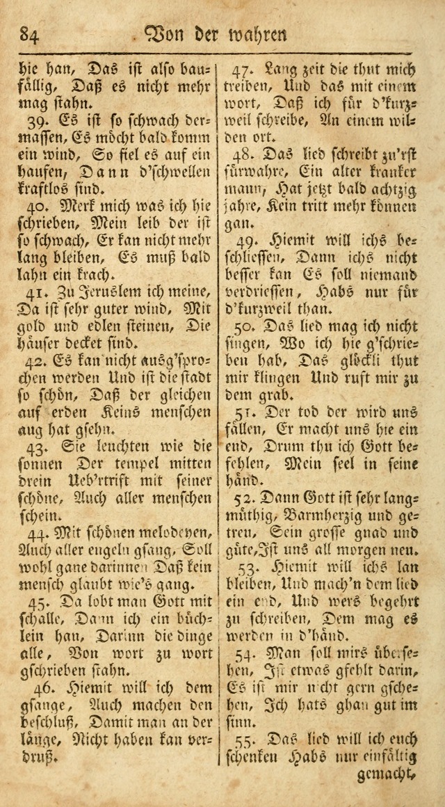 Ein Unpartheyisches Gesang-Buch: enthaltend geistreiche Lieder und Psalmen, zum allgemeinen Gebrauch des wahren Gottesdienstes auf begehren der Brüderschaft der Menoniten Gemeinen...(2nd verb. aufl.) page 156