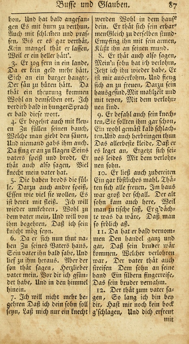 Ein Unpartheyisches Gesang-Buch: enthaltend geistreiche Lieder und Psalmen, zum allgemeinen Gebrauch des wahren Gottesdienstes auf begehren der Brüderschaft der Menoniten Gemeinen...(2nd verb. aufl.) page 159