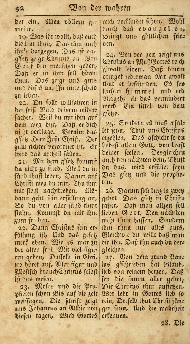 Ein Unpartheyisches Gesang-Buch: enthaltend geistreiche Lieder und Psalmen, zum allgemeinen Gebrauch des wahren Gottesdienstes auf begehren der Brüderschaft der Menoniten Gemeinen...(2nd verb. aufl.) page 164