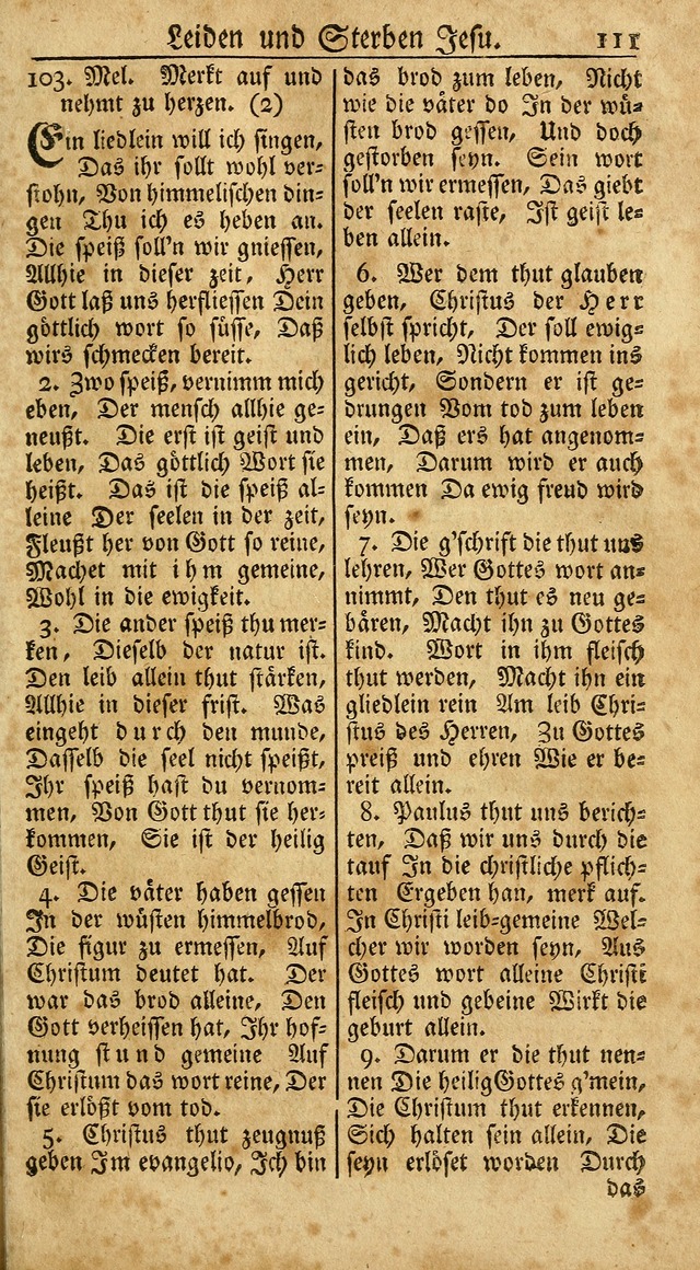 Ein Unpartheyisches Gesang-Buch: enthaltend geistreiche Lieder und Psalmen, zum allgemeinen Gebrauch des wahren Gottesdienstes auf begehren der Brüderschaft der Menoniten Gemeinen...(2nd verb. aufl.) page 183